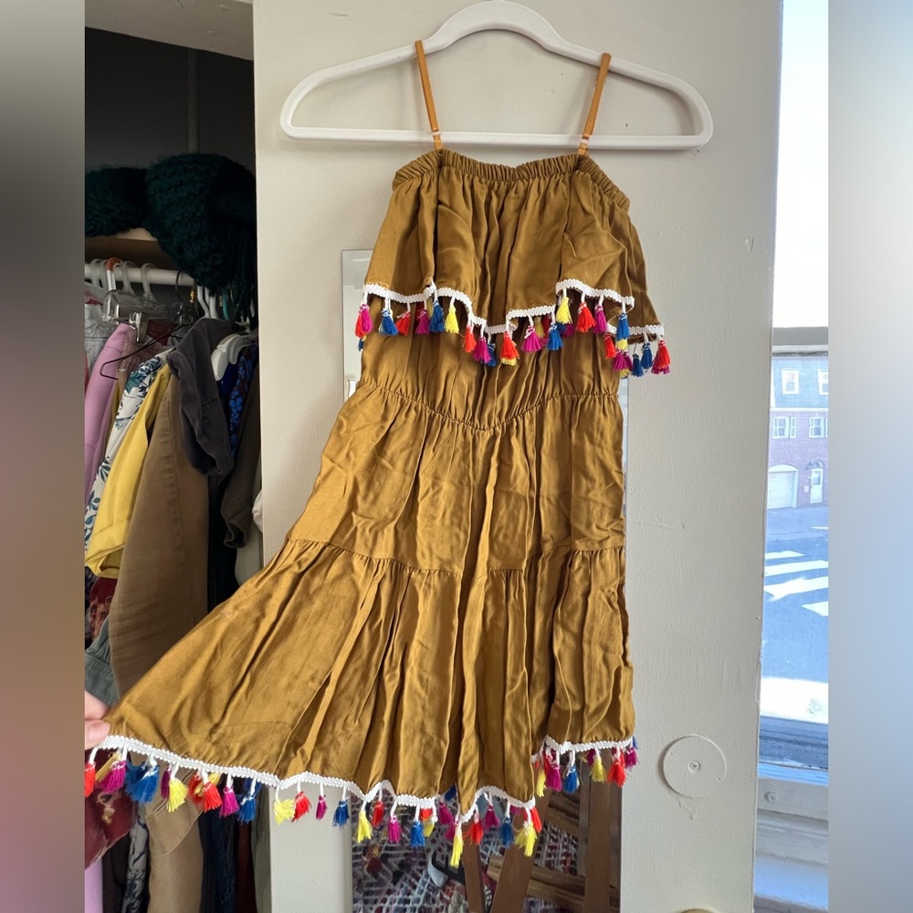 Strapless mini romper with tassels from Italy size XS/S